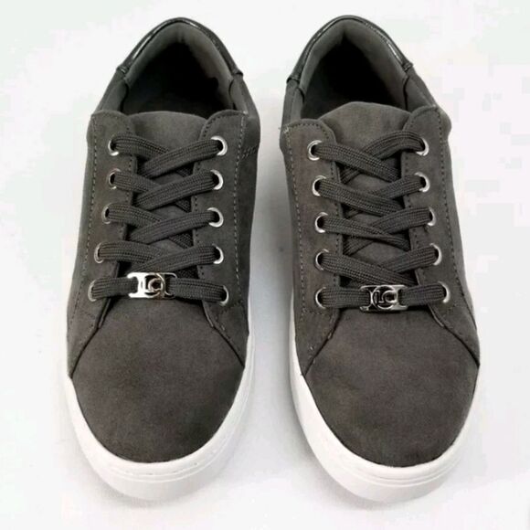Liz Claiborne Women's Grey Warwick Canvas Sneakers - Picture 1 of 16